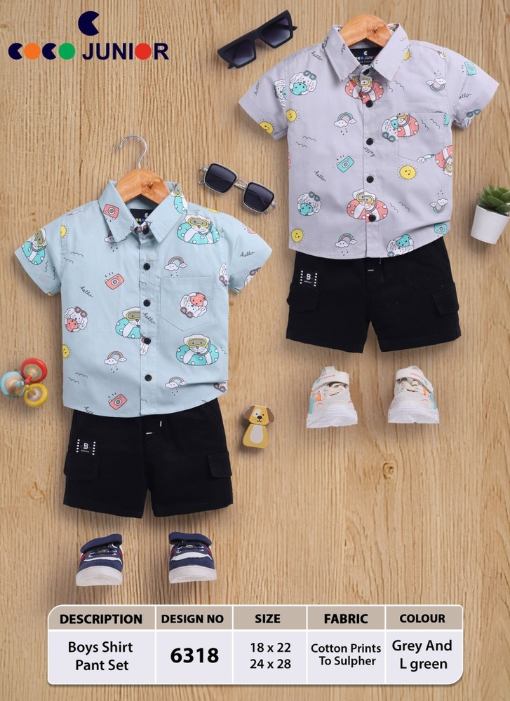 BOYS 2 PCS SHIRT PANT SET