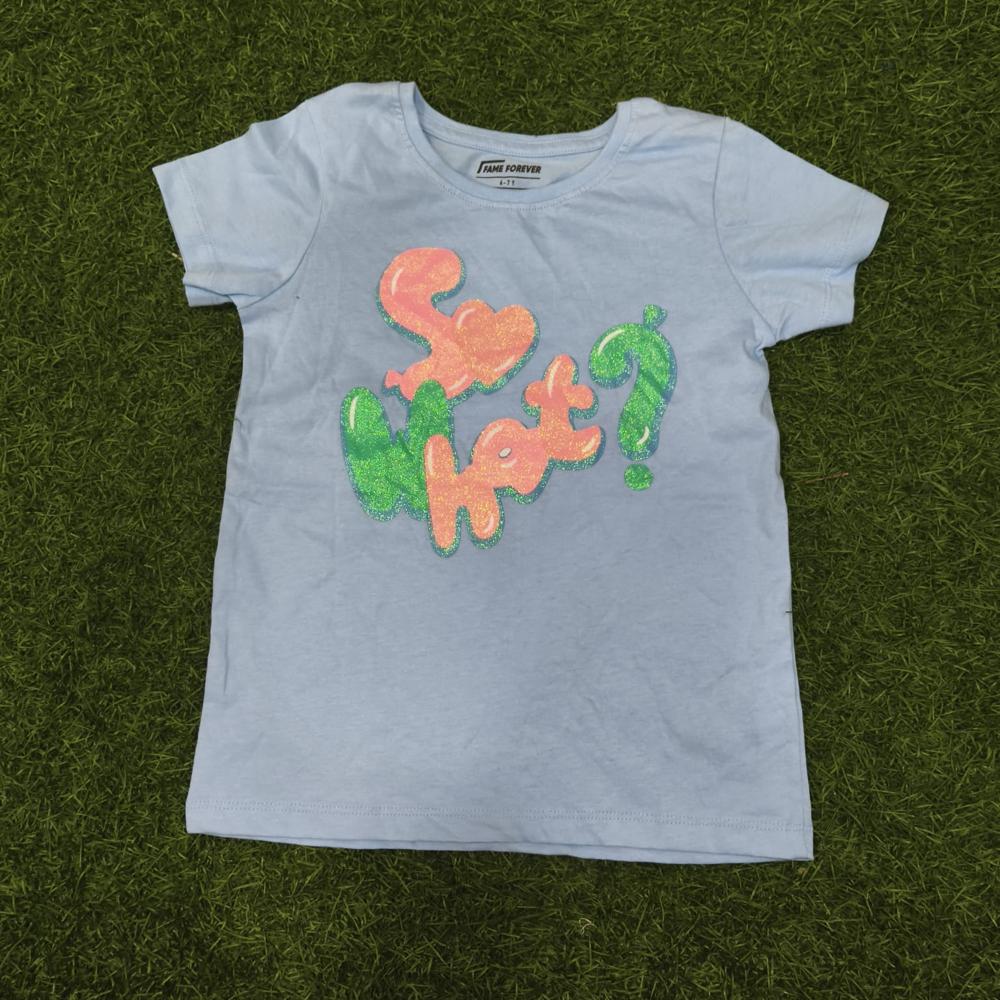 Girls Export Halfsleeve Tshirt Code 22 - Age Group: 2 To 8 Years