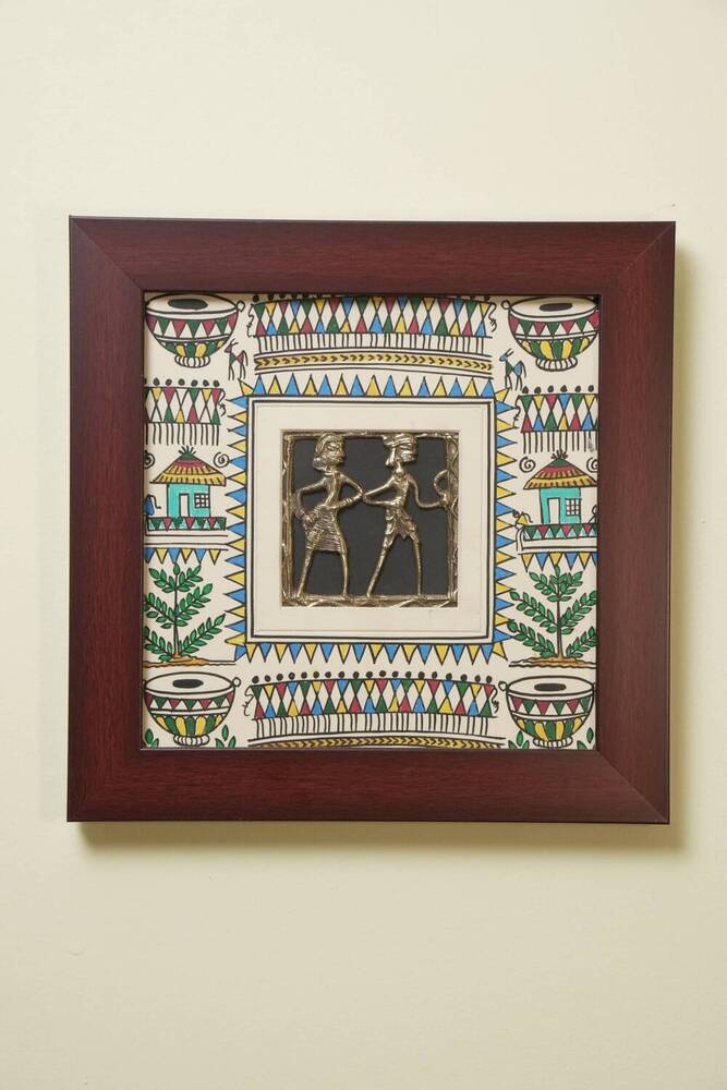 The Companions Brass Framed Artwork - Size: Approx. 24 X 36 Inches