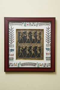 The Tribal Dance Dokra Brass Framed Artwork