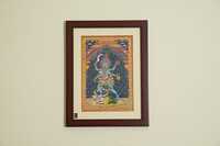 The Kali Pattachitra Painting On Tassar Silk - Size: Approx. 24 X 36 Inches