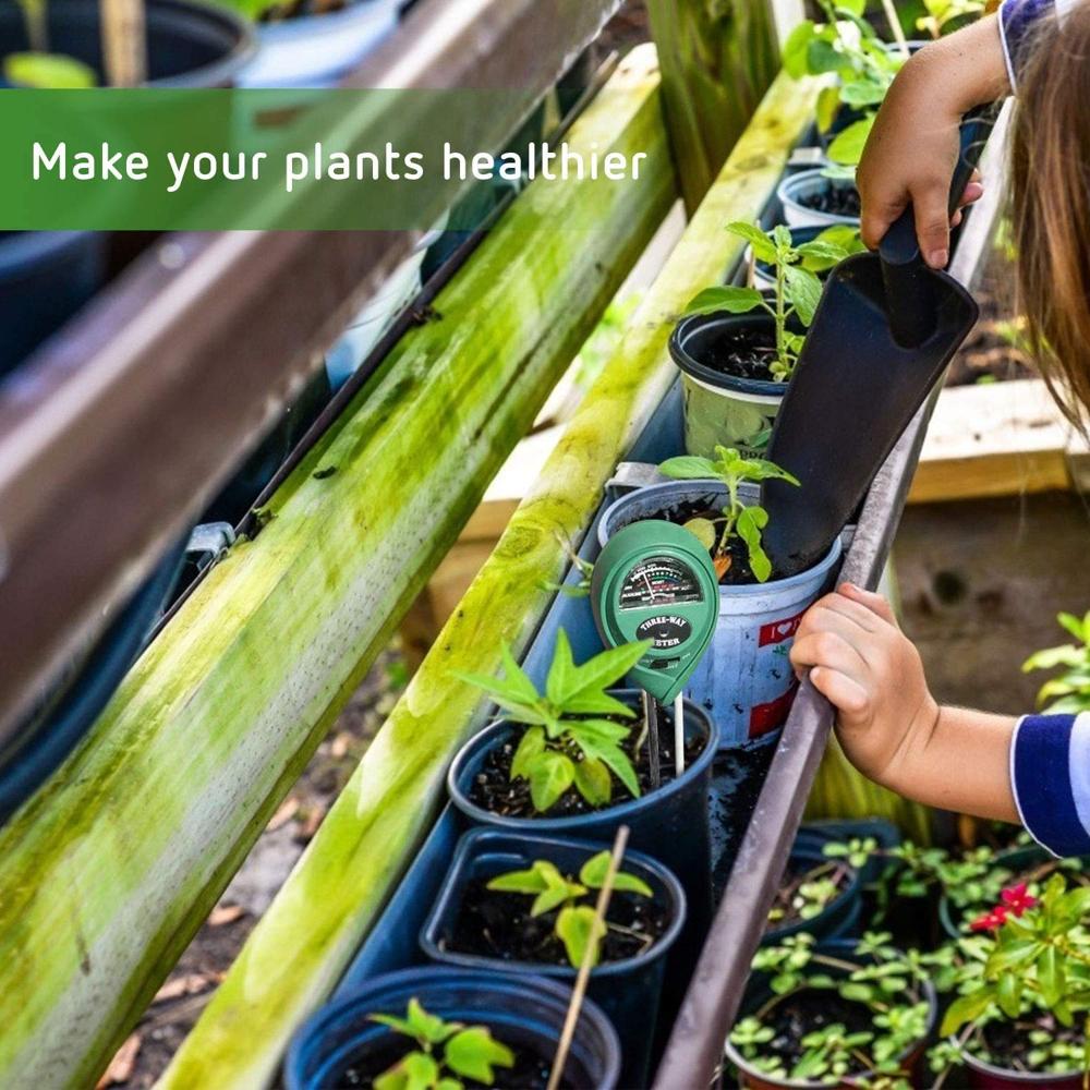 True Sense 3 In 1 Soil Tester Moisture Meter Ph Meter Ph Moisture Sunlight Intensity Ph Tester, SMM-3