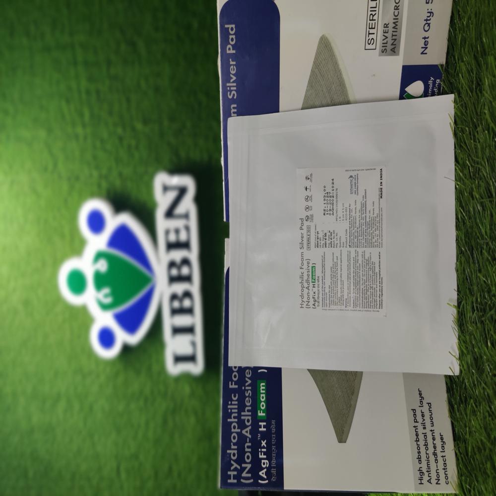 Hydrophilic Foam Silver Pad Non-adhesive - Foam Material, White Color | Non-stick Design, Antimicrobial Properties, Versatile Size Adaptability