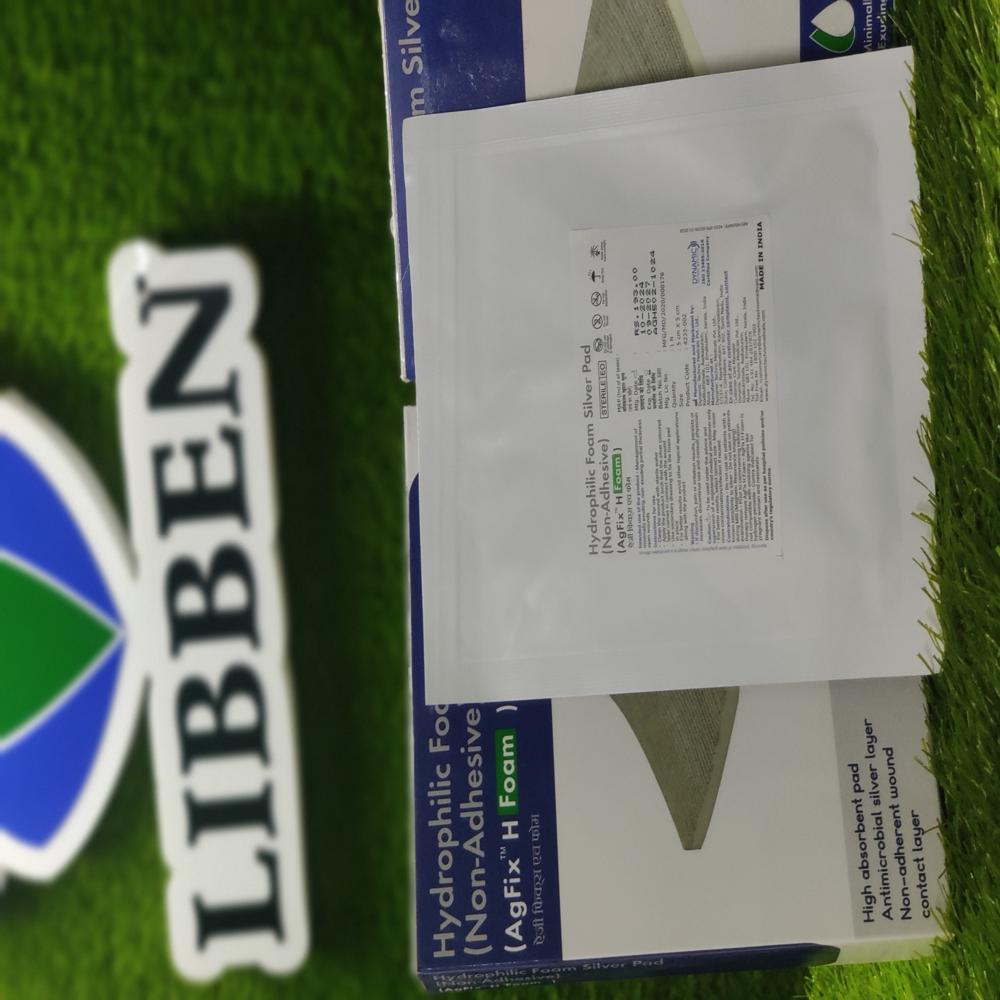 Hydrophilic Foam Silver Pad Non-adhesive - Foam Material, White Color | Non-stick Design, Antimicrobial Properties, Versatile Size Adaptability