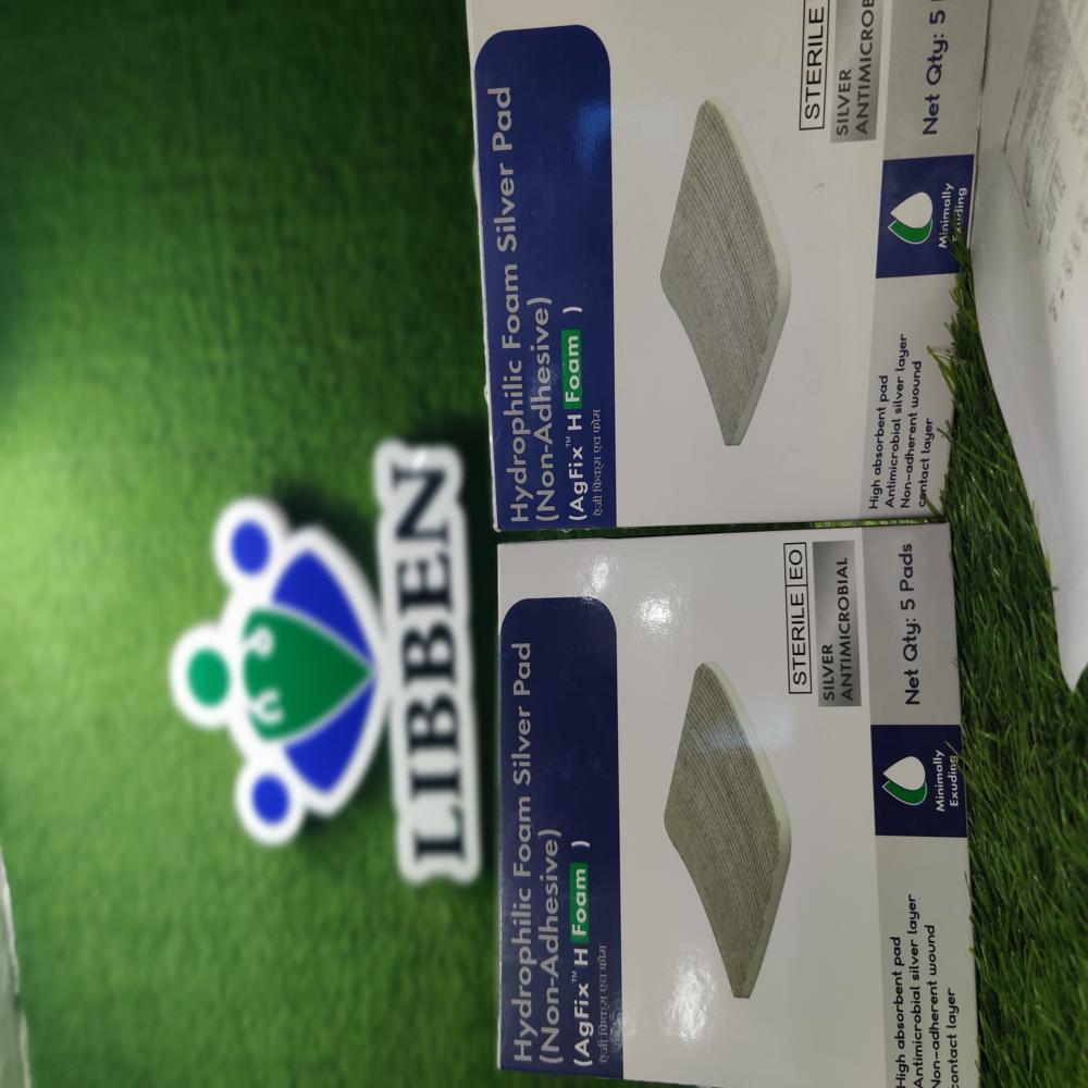 Hydrophilic Foam Silver Pad Non-adhesive - Foam Material, White Color | Non-stick Design, Antimicrobial Properties, Versatile Size Adaptability