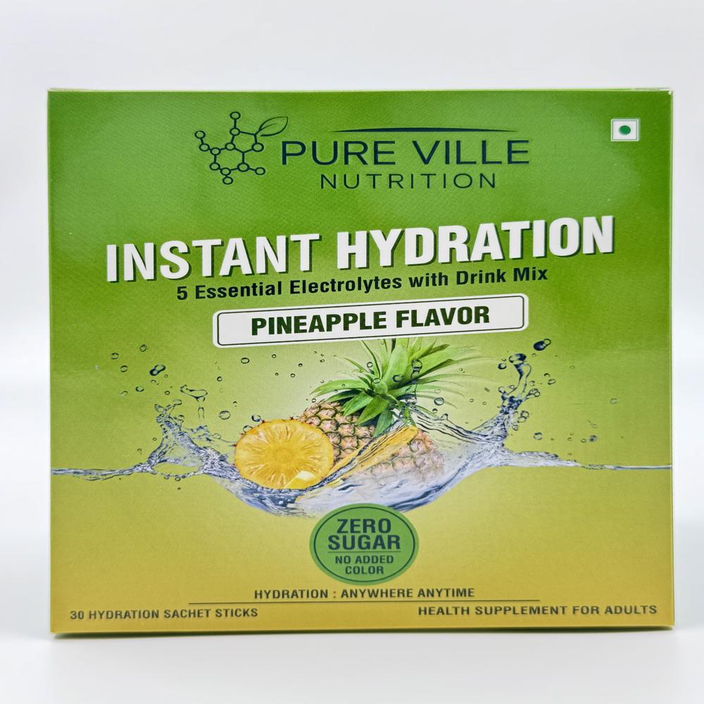 Zero Sugar Pineapple Electrolyte Hydration Drink Premix Sachets