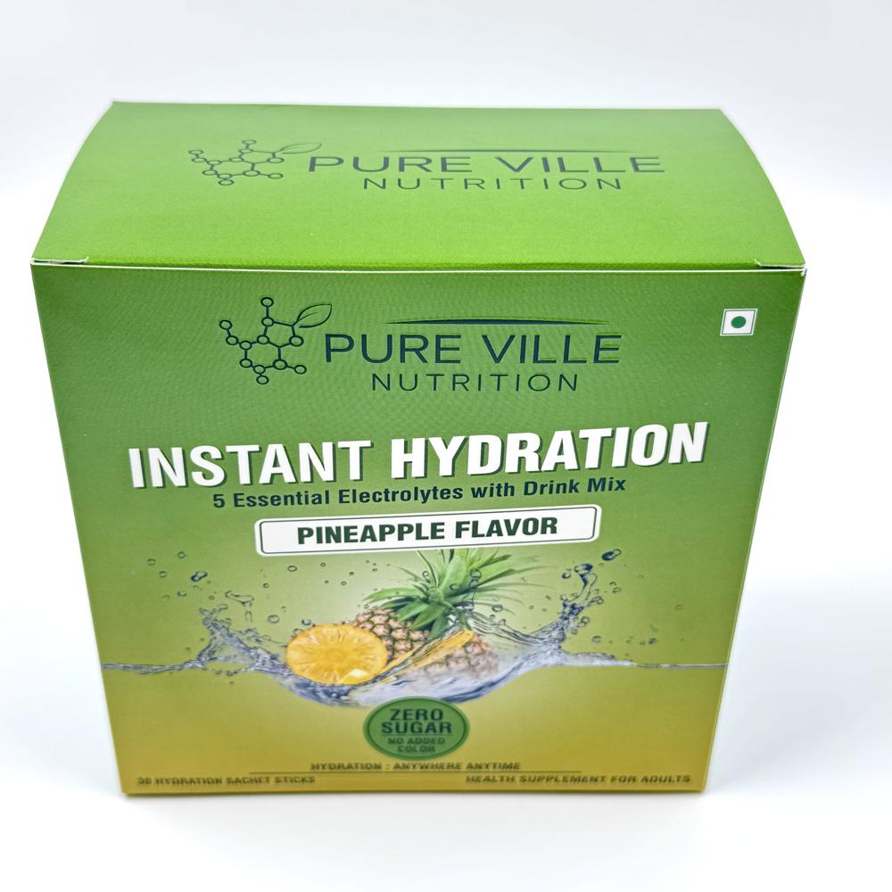 Zero Sugar Pineapple Electrolyte Hydration Drink Premix Sachets