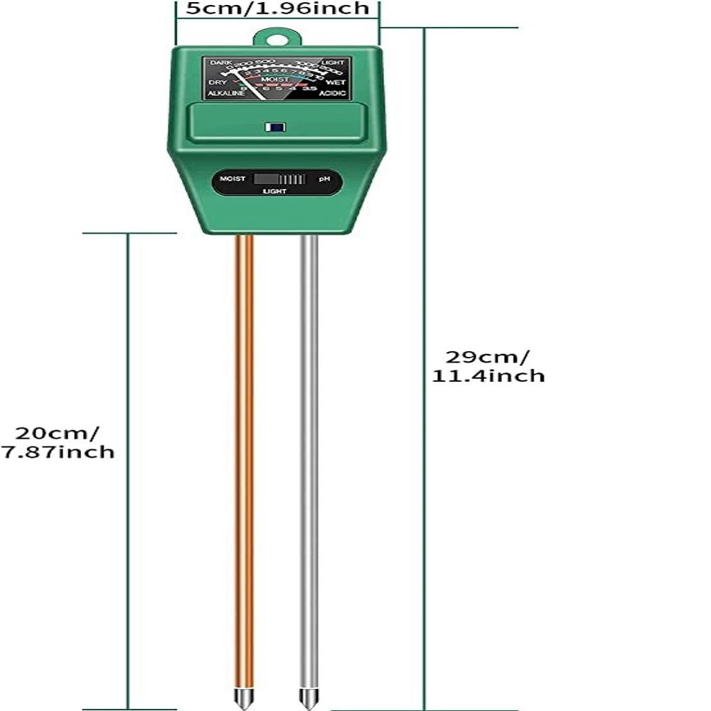 True Sense 3 In 1 Soil Tester Moisture Meter Ph Meter Ph Moisture Sunlight Intensity Ph Tester, SMM-3 (Square)