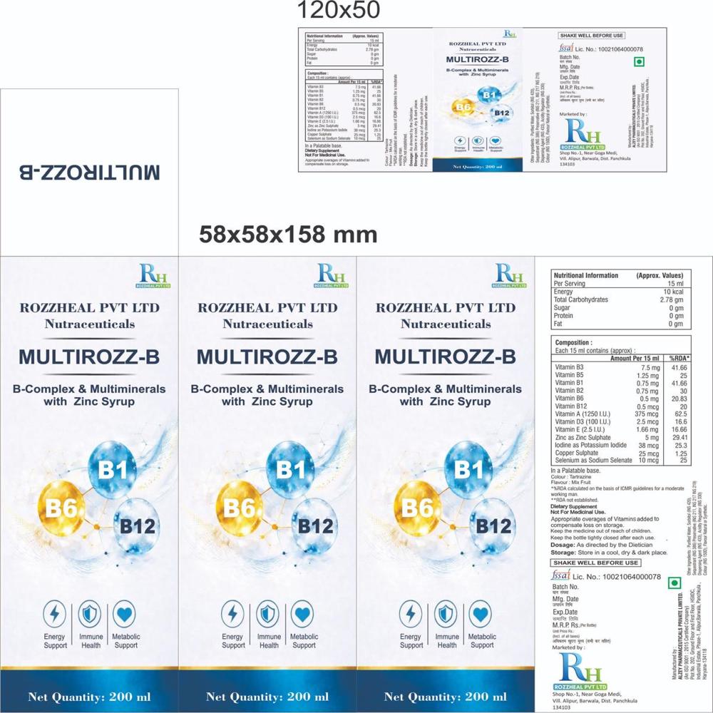 B Complex With Multivitamins - Dosage Form: 200 Ml Oer 100ml