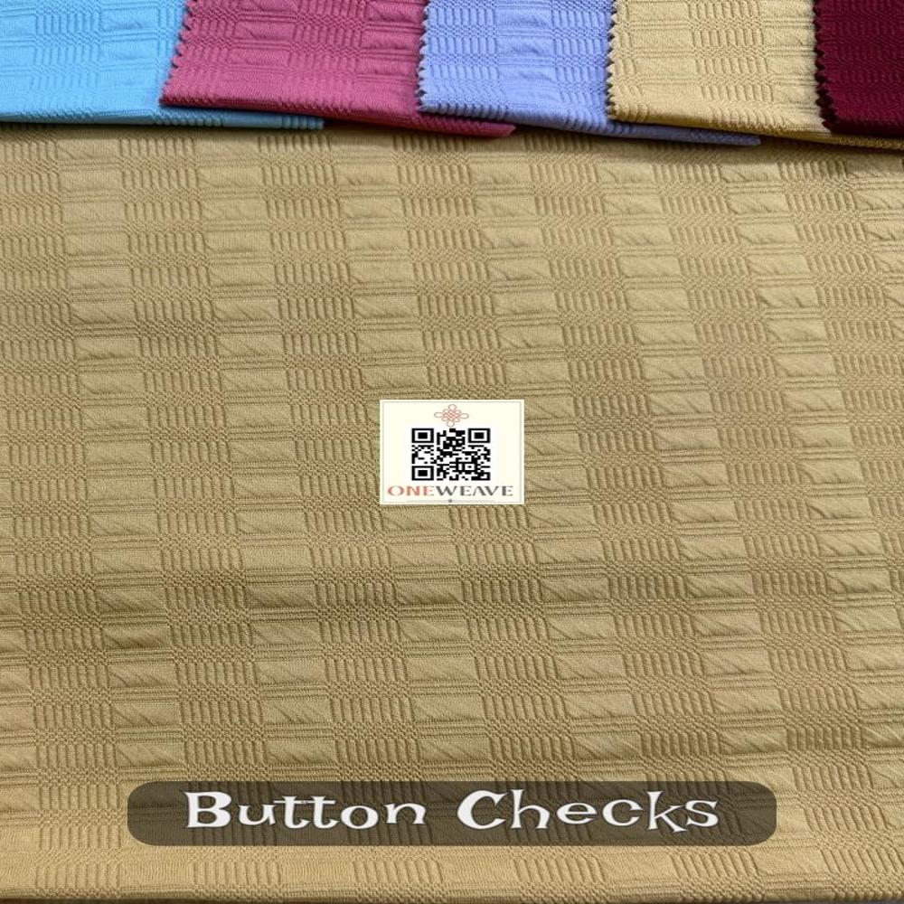 BUTTONCHECKS POLYESTER LYCRA FABRIC