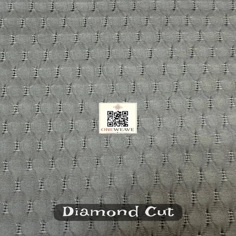 Diamond Cut Polyester Lycra Fabric