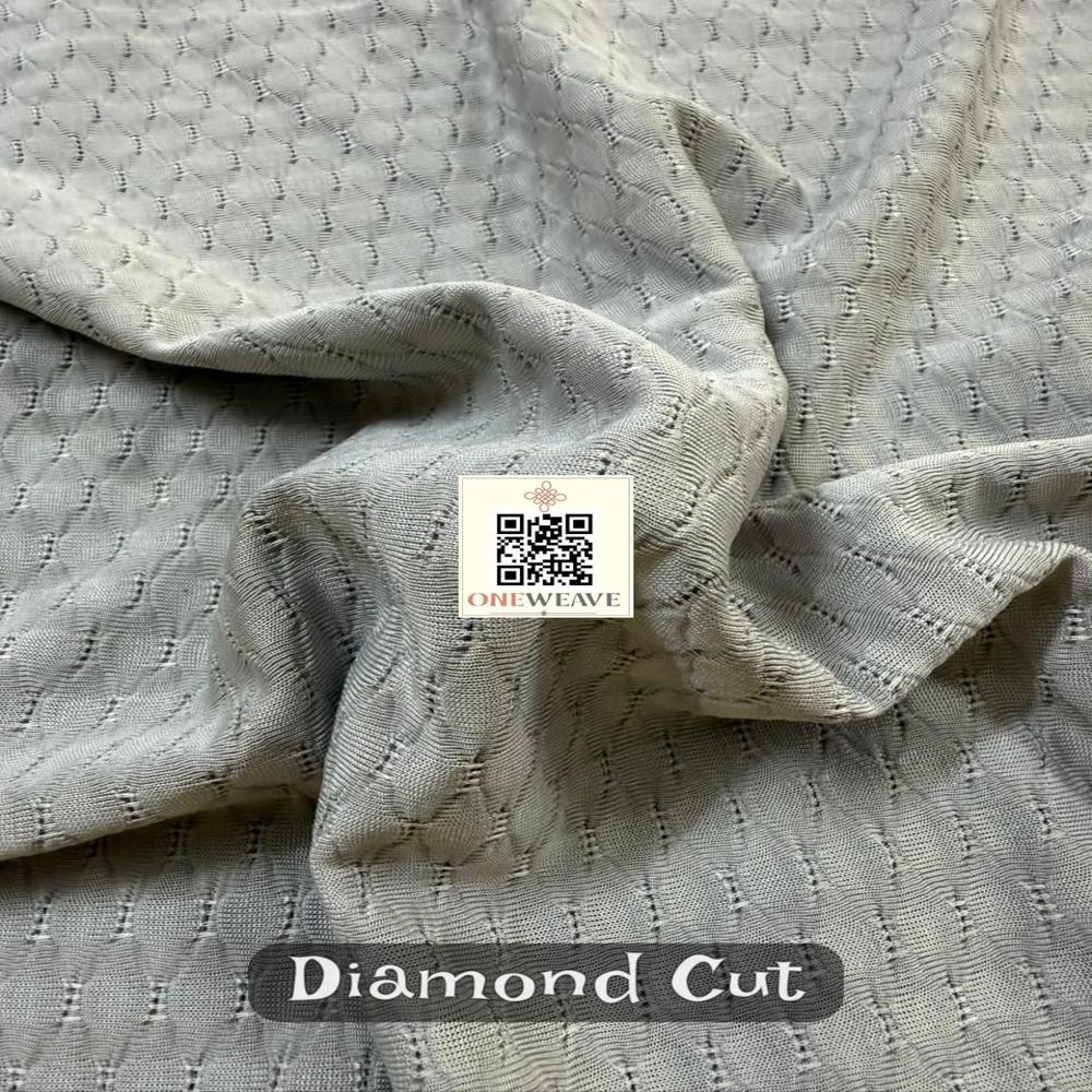 Diamond Cut Polyester Lycra Fabric