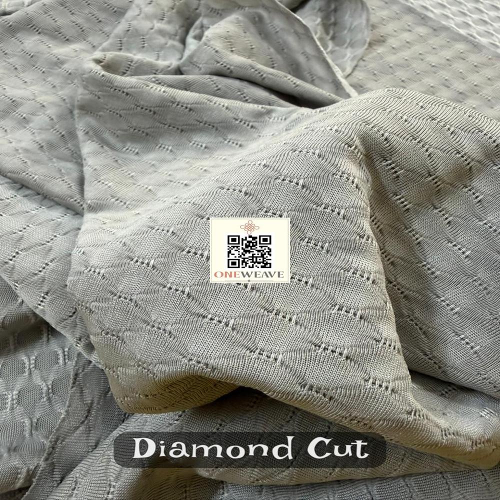Diamond Cut Polyester Lycra Fabric
