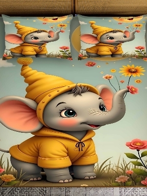 7 D digital print bedsheet set