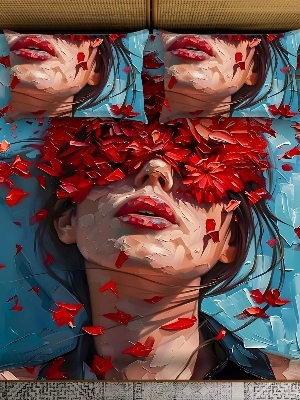 7 D digital print bedsheet set