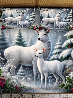 7 D digital print bedsheet set