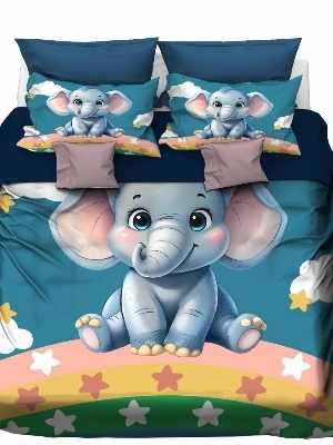 7 D digital print bedsheet set