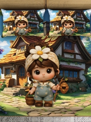 7 D digital print bedsheet set