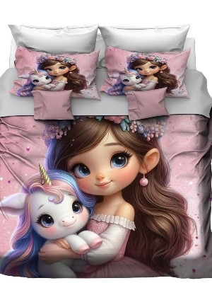 7 D digital print bedsheet set