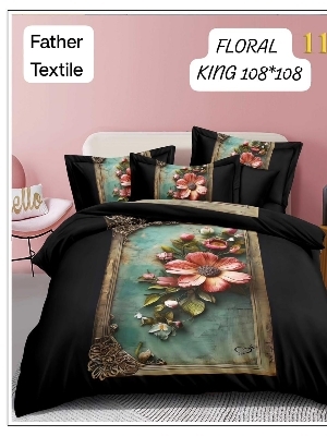 11 D digital king size bedsheet set