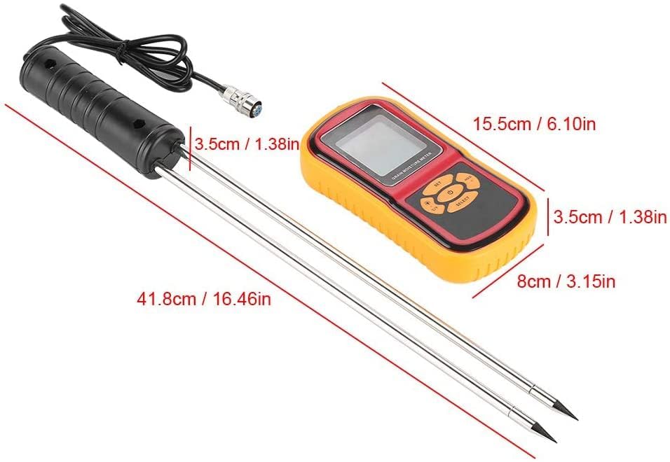 True Sense 5-40% Digital Grain Moisture Meter With Measuring Probe, GMM-640