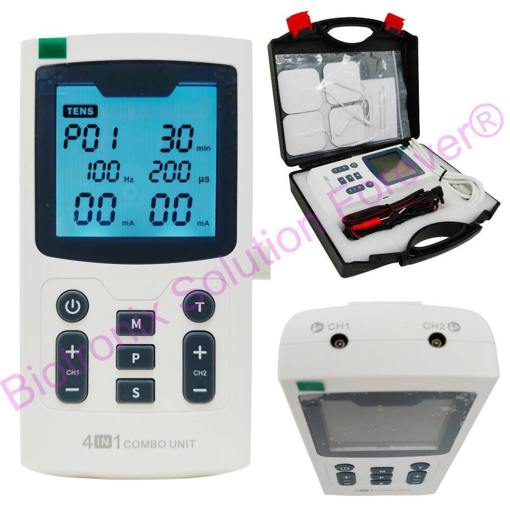 Professional Electrotherapy Unit 4 in 1 with LCD Display
