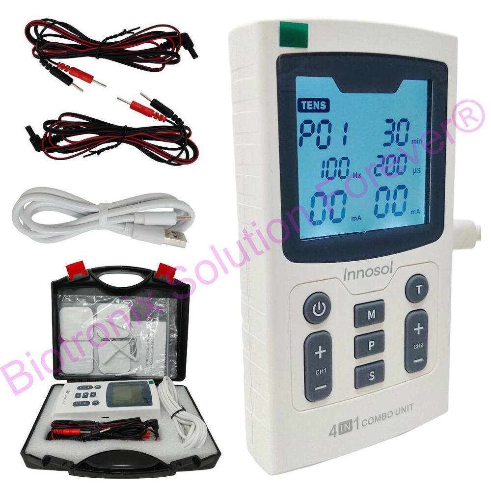 Professional Electrotherapy Unit 4 In 1 With Lcd Display - Age Group: Adults