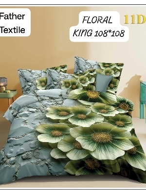 11 D digital king size bedsheet set
