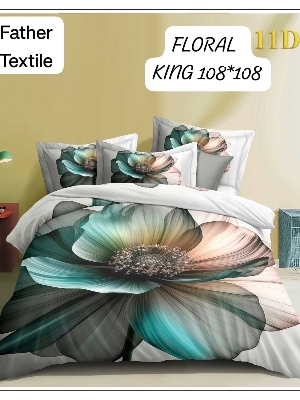 11 D digital king size bedsheet set