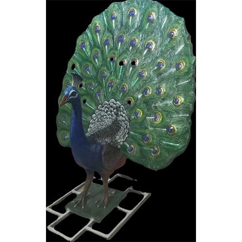 Decorative Fiber Peacock Statues