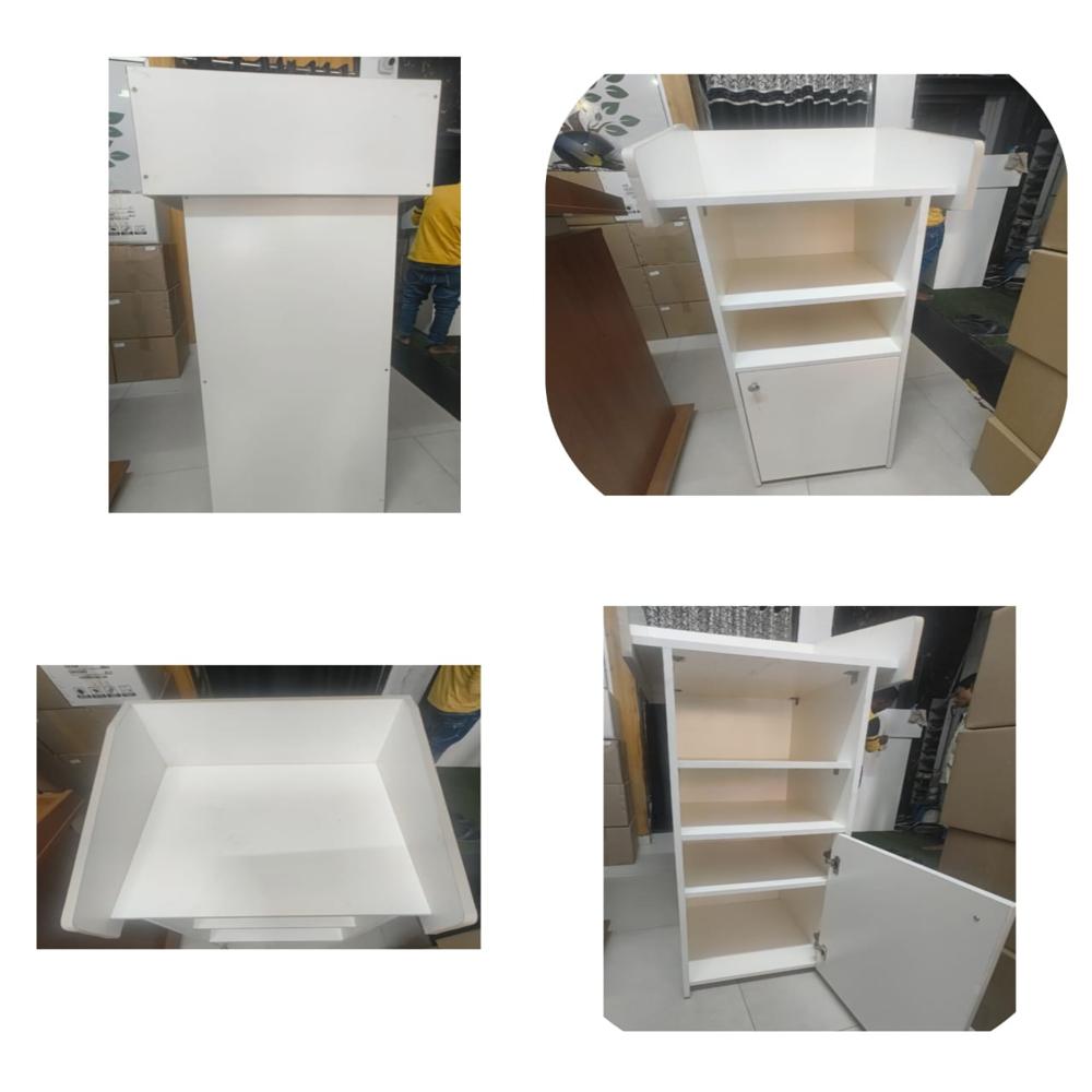 White Wooden Podium - Feature: Colloges