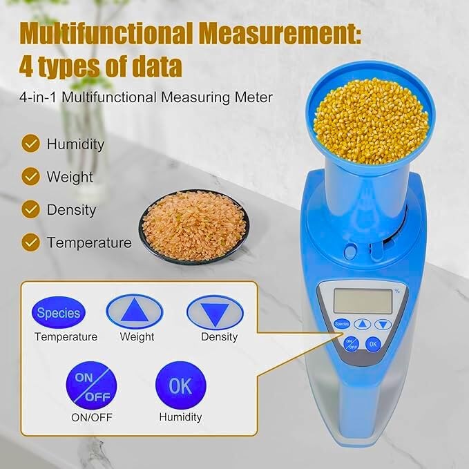 Real Instruments LDS-1G Grain Moisture Analyzer Humidity Meter Corn Rice Moisture Tester, LDS-1G