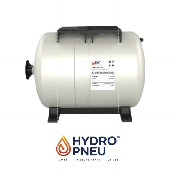 Hydropneu Fixed Diaphragm Pressure Tank 24/10 Horizontal - Application: Water Supply Systems