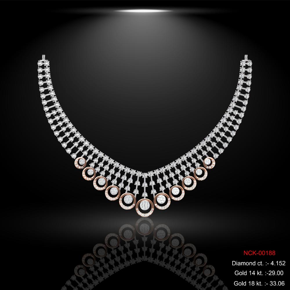 Radiant Ruby & Diamond Two-tier Statement Necklace - Diamond Carat Weight: 18 Carat