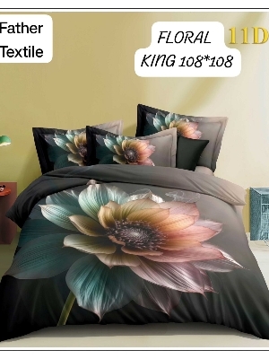 11 D digital king size bedsheet set