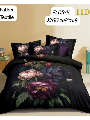 11 D digital king size bedsheet set