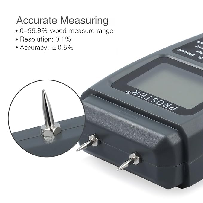  True Sense 2 Pins Digital Wood Moisture Meter, EMT01