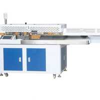 Automatic Cable Cutting Stripping Twisting Tinning Machine Sr-6505 - Metal Housing, 3600x850x1500mm, White/blue | Touchscreen En/ch, 1000pcs/h, Electric/air Drive, Roller Feed