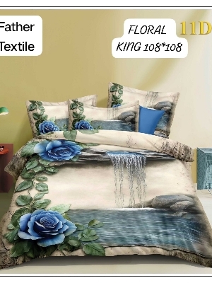 11 D digital king size bedsheet