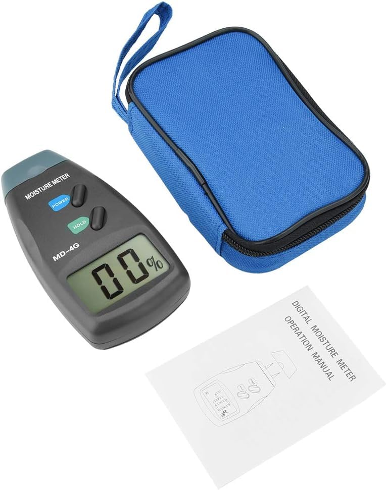 True Sense Digital Wood Moisture Meter Two Pin-Type Handheld 0-99.9 Timber Damp Detector, MD-4G