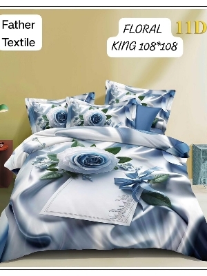 11 D digital king size bedsheet set