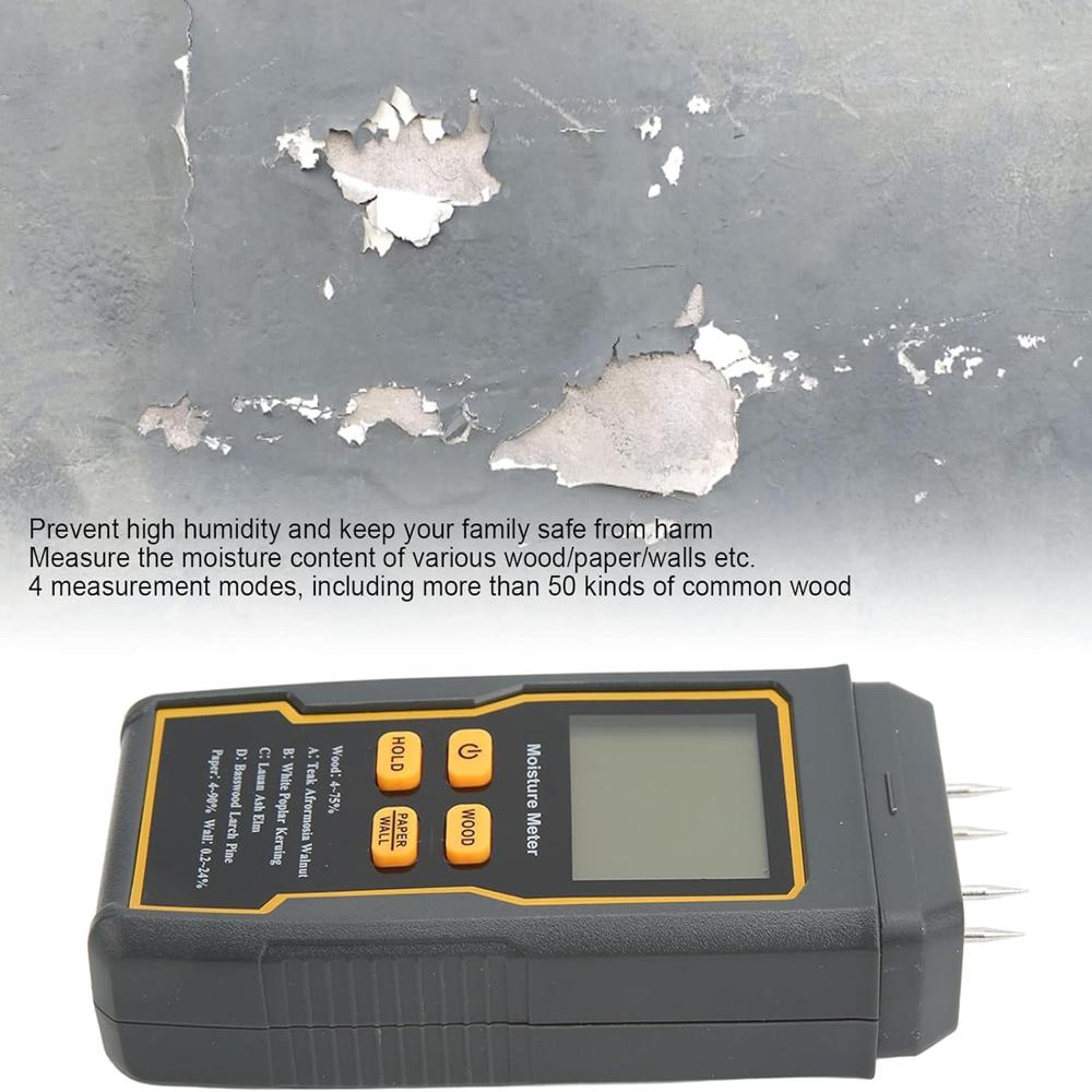 True Sense Digital Moisture Meter Humidity Measuring Device for Wall Paper Wood, HY-16