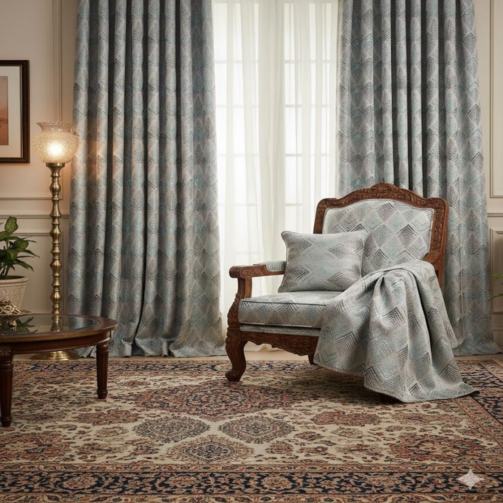 Jacquard curtain fabric 