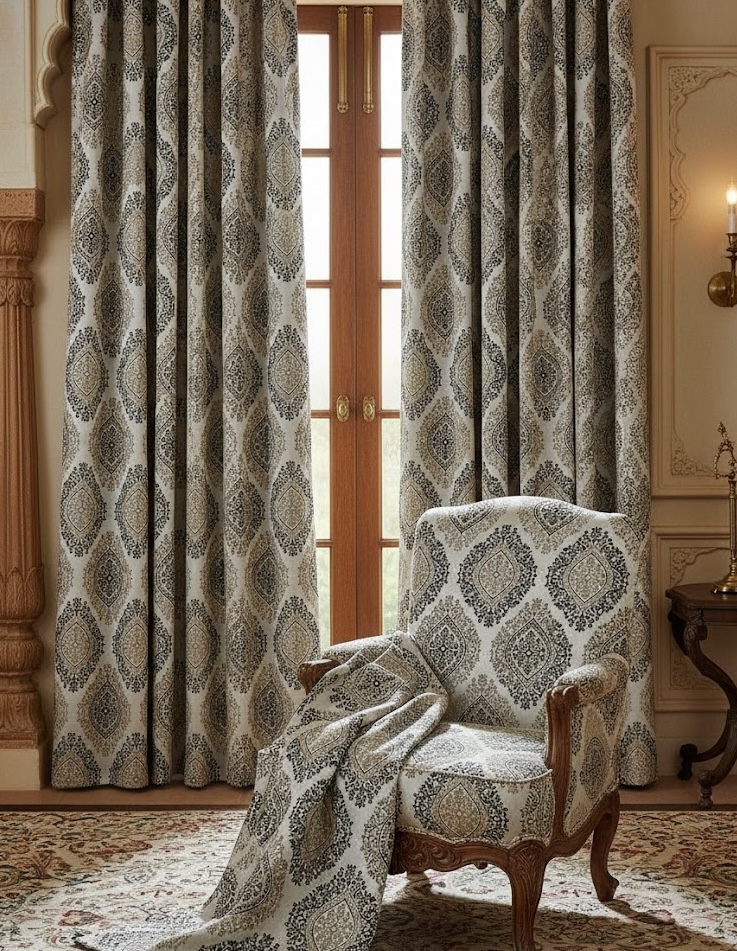 Jacquard curtain fabric 