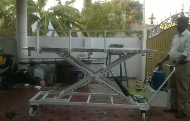 Hydraulic Scissor Lift - Stainless Steel | Industrial Use, Remote Control, Emergency Stop, Limit Switch, Brand New