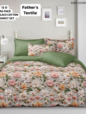 12D digital print bedsheet set