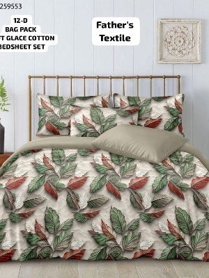 12 D digital print bedsheet set