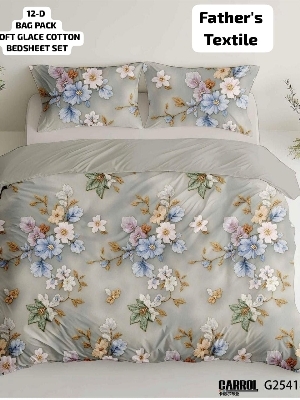 12 D digital print bedsheet set