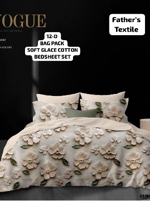 12D digital print bedsheet set