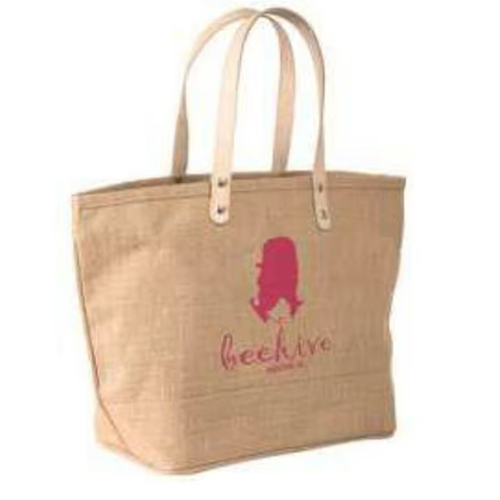 जूट का कंधे पर लटकाने वाला बैग